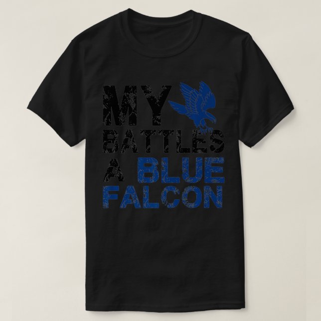 Camiseta Mis Batallas Una Prima De Falcon Azul (Diseño del anverso)