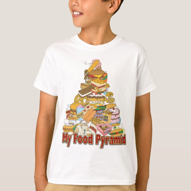 Camiseta Mis bocados de Junk Food del ~ de la pirámide de (Anverso)