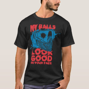 Camiseta Mis Bolas Se Ven Bien En Tu Cara Funny Paintball