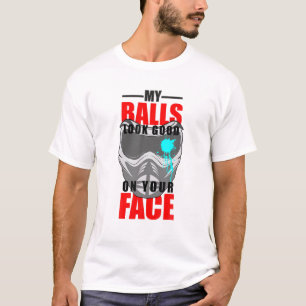 Camiseta Mis Bolas Se Ven Bien En Tu Cara Funny Paintball L