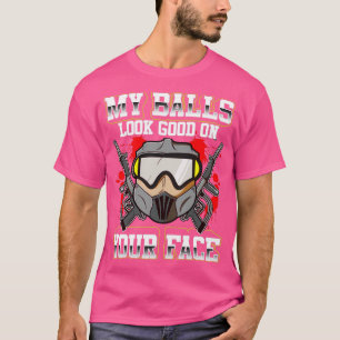 Camiseta Mis bolas se ven bien en tu cara para jugar al pai