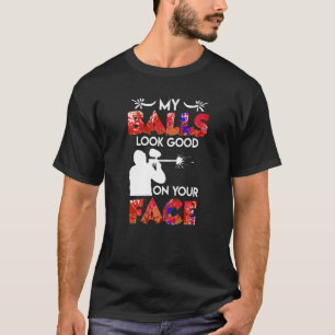 Camiseta Mis Bolas Se Ven Bien En Tu Paintball De Cara