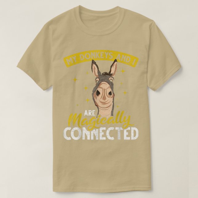 Camiseta Mis Burros Y Yo Somos Granjeros Mágicamente Conect (Diseño del anverso)