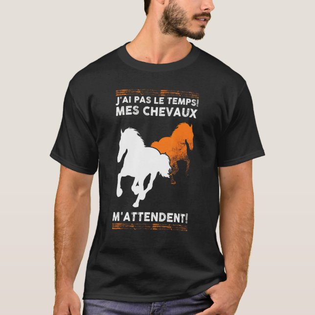 Camiseta Mis Caballos Me Esperan Caballo (Anverso)