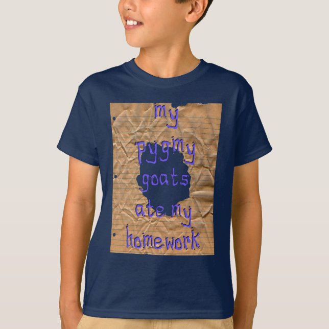 Camiseta Mis cabras pigmeas se comieron mi hogar (Anverso)