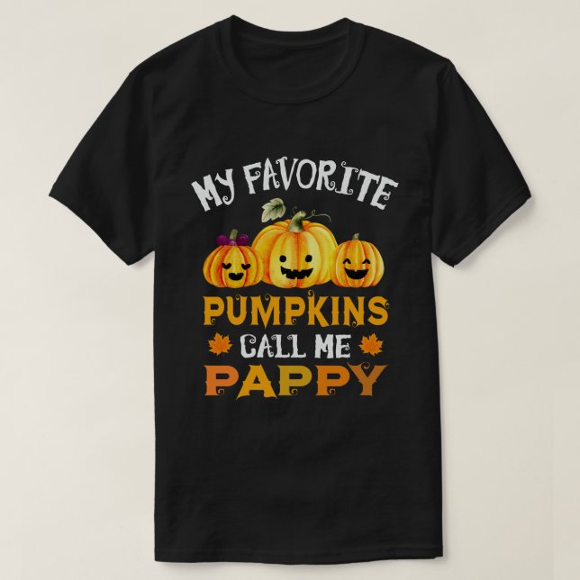 Camiseta Mis calabazas favoritas me llaman Pappy Funny Hall (Diseño del anverso)