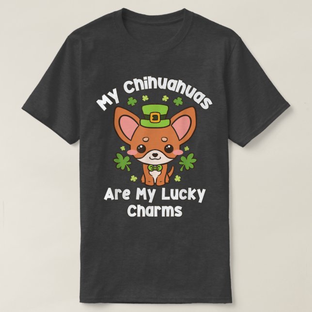 Camiseta Mis Chihuahuas son mi encanto afortunado - Anime S (Diseño del anverso)