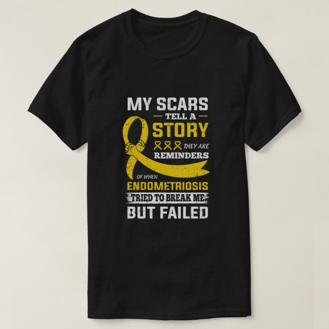 Camiseta Mis Cicatrices Cuentan Una Historia De Conciencia  (Diseño del anverso)
