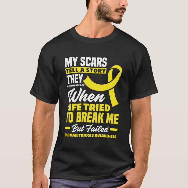 Camiseta Mis Cicatrices Cuentan Una Historia Endometriosis  (Anverso)