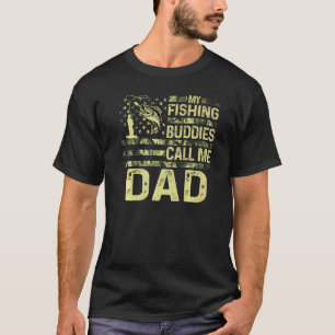 Camiseta Mis compañeros de pesca me llaman papá Usa Patriót