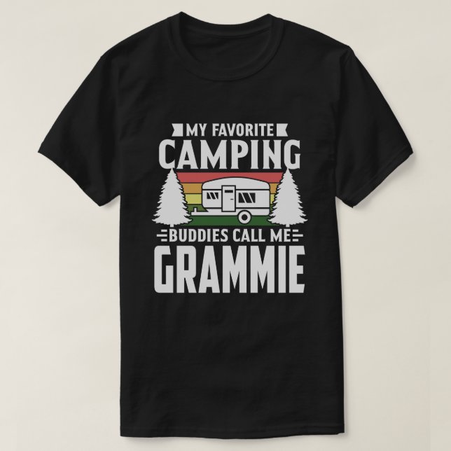 Camiseta Mis compañeros favoritos de camping me llaman GRAM (Diseño del anverso)