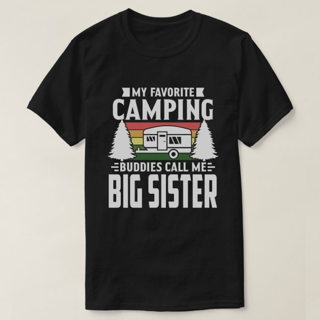Camiseta Mis compañeros favoritos de camping me llaman Gran (Diseño del anverso)