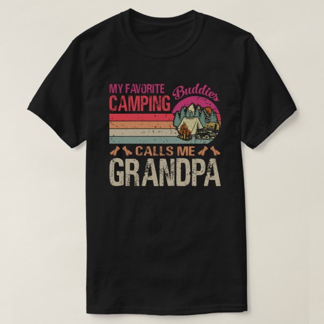 Camiseta Mis compañeros favoritos de camping me llaman Gran (Diseño del anverso)