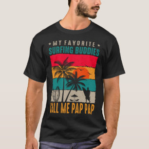 Camiseta Mis compañeros favoritos de surf LLAMAN PAP PAP PA