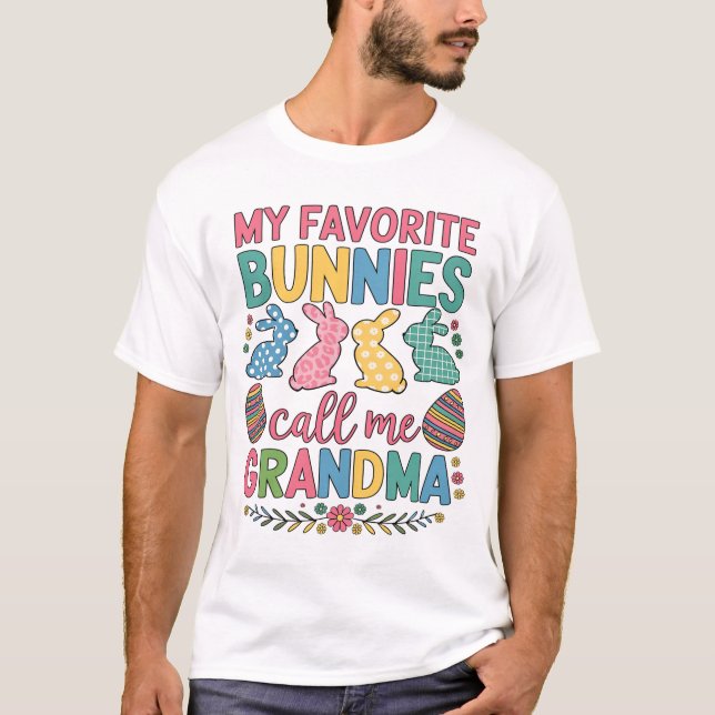 Camiseta Mis conejitos favoritos me llaman abuela (Anverso)