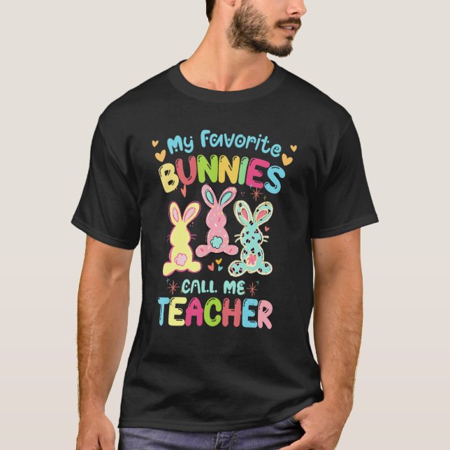 Camiseta Mis conejitos favoritos me llaman Bunn de aula de  (Anverso)