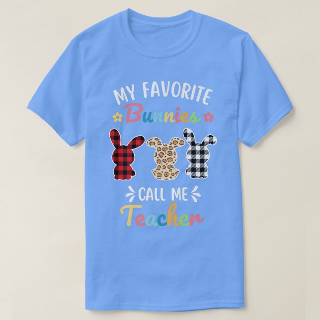 Camiseta Mis conejitos favoritos me llaman Leopard Print  (Diseño del anverso)