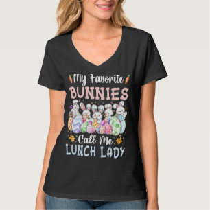 Camiseta Mis conejitos favoritos me llaman Lunch Lady Cute