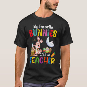 Camiseta Mis Conejitos Favoritos Me Llaman Maestra Conejo C