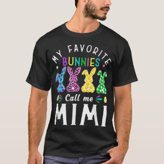 Camiseta Mis conejitos favoritos me llaman Mimi Bunny Egg L