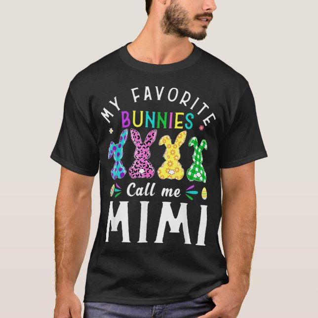 Camiseta Mis conejitos favoritos me llaman Mimi Bunny Egg L (Anverso)