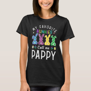 Camiseta Mis conejitos favoritos me llaman Pappy Bunny Egg