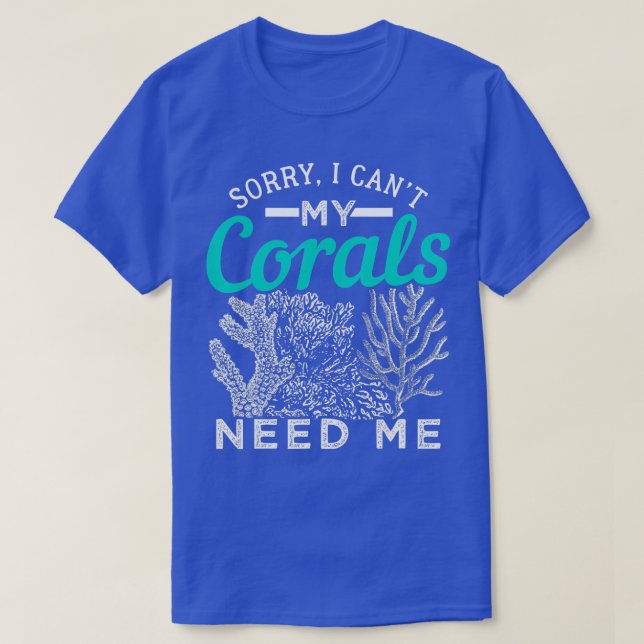 Camiseta Mis Corales Me Necesitan Diseño De Pesca (Diseño del anverso)
