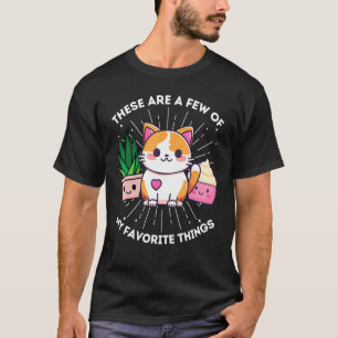 Camiseta Mis Cosas Favoritas Gatos Plantas Magdalenas Diver