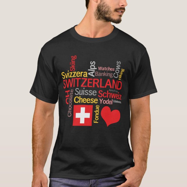 Camiseta Mis cosas suizas preferidas divertidas (Anverso)