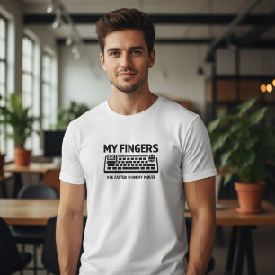 Camiseta Mis dedos son más rápidos que mi ratón - Tecnologí
