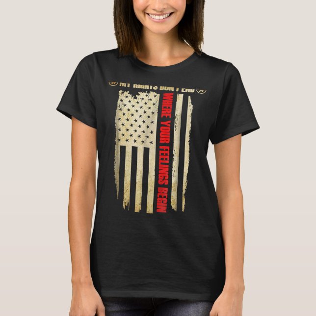 Camiseta Mis derechos no terminan donde sus sentimientos em (Anverso)