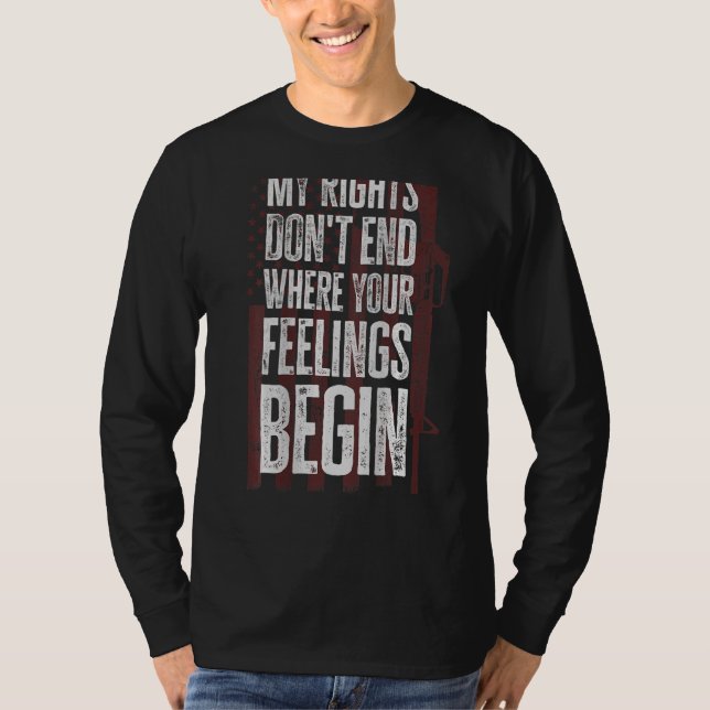 Camiseta Mis derechos no terminan donde sus sentimientos em (Anverso)