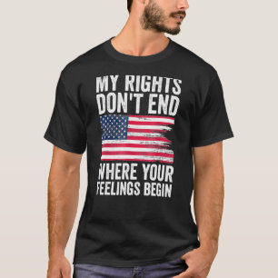 Camiseta Mis derechos no terminan donde sus sentimientos em