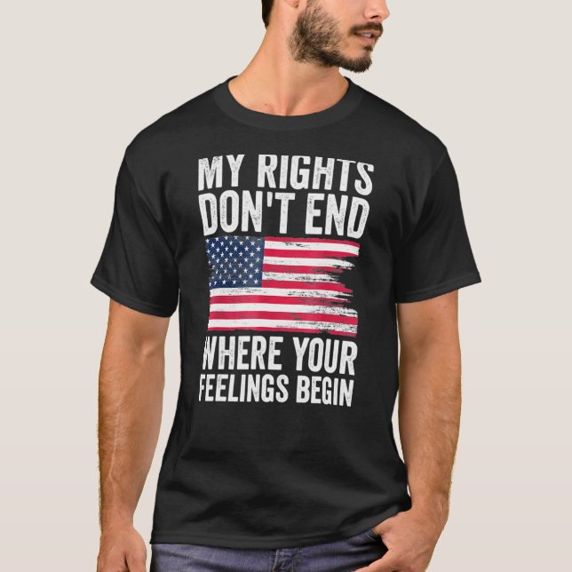 Camiseta Mis derechos no terminan donde sus sentimientos em (Anverso)