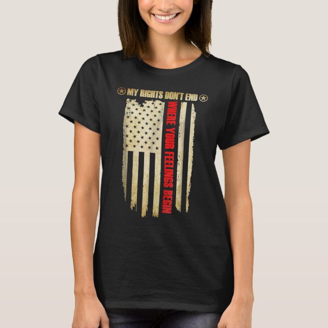 Camiseta Mis derechos no terminan donde sus sentimientos em (Anverso)