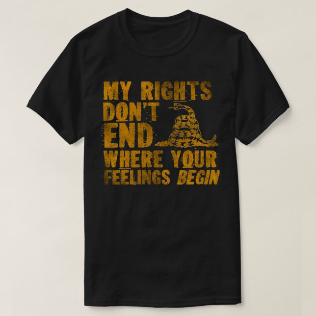 Camiseta Mis derechos no terminan donde tus sentimientos em (Diseño del anverso)