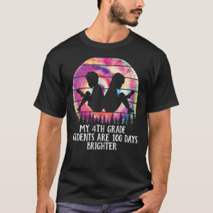 CAMISETA MIS ESTUDIANTES DE 4º GRADO SON 100 DÍAS DE ENSEÑA