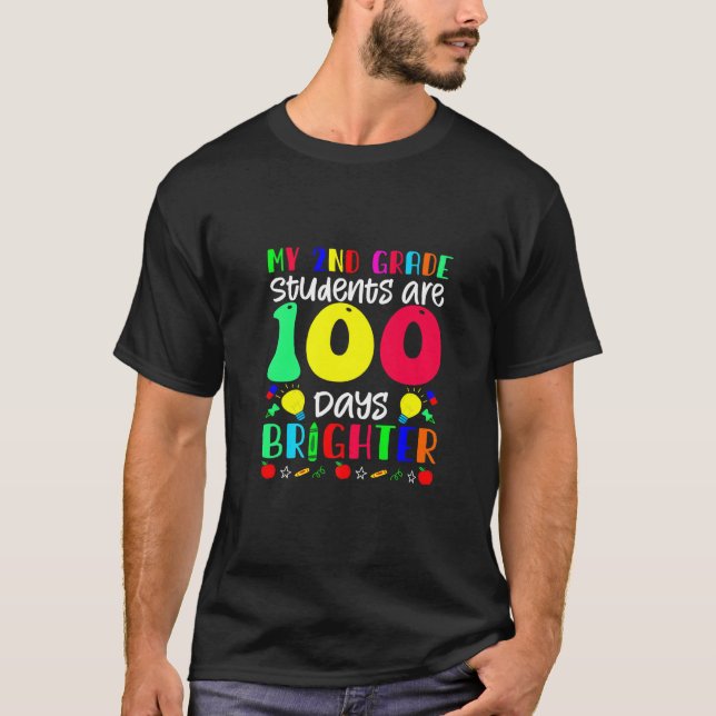 Camiseta Mis estudiantes de segundo grado son 100 días más  (Anverso)