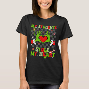 Camiseta Mis estudiantes robaron mi Navidad de corazón a ma