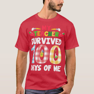 Camiseta Mis estudiantes sobrevivieron a 100 días de mi pro