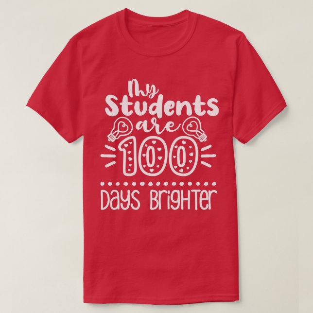Camiseta Mis estudiantes son 100 días más alegres y diverti (Diseño del anverso)