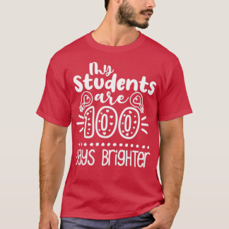 Camiseta Mis estudiantes son 100 días más alegres y diverti
