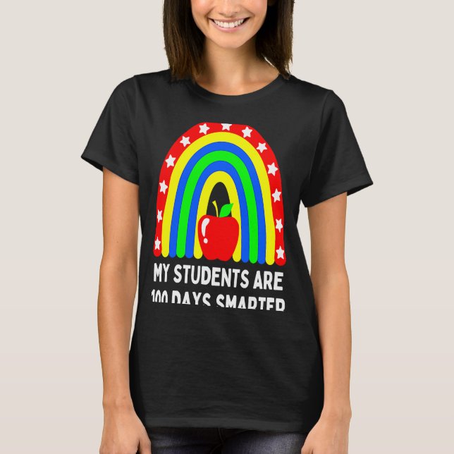CAMISETA MIS ESTUDIANTES SON 100 DÍAS MÁS INTELIGENTES CUTE (Anverso)