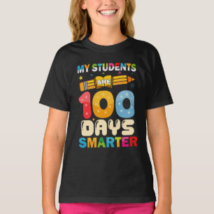 Camiseta Mis estudiantes son 100 días más inteligentes Prof