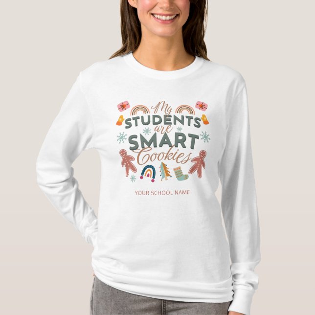 Camiseta Mis Estudiantes Son Galletas Inteligentes Maestro  (Anverso)