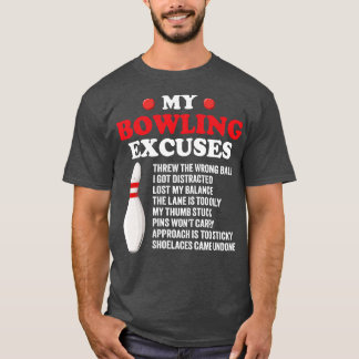 Camiseta mis excusas de bolos
