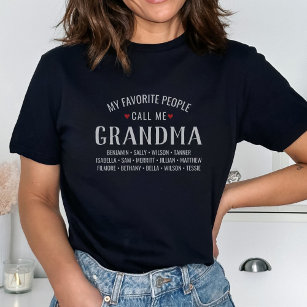 Camiseta Mis favoritos me llaman abuela o nombre personaliz