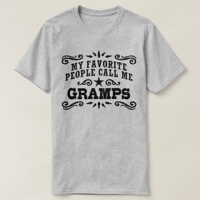 Camiseta Mis favoritos me llaman Gramps (Diseño del anverso)
