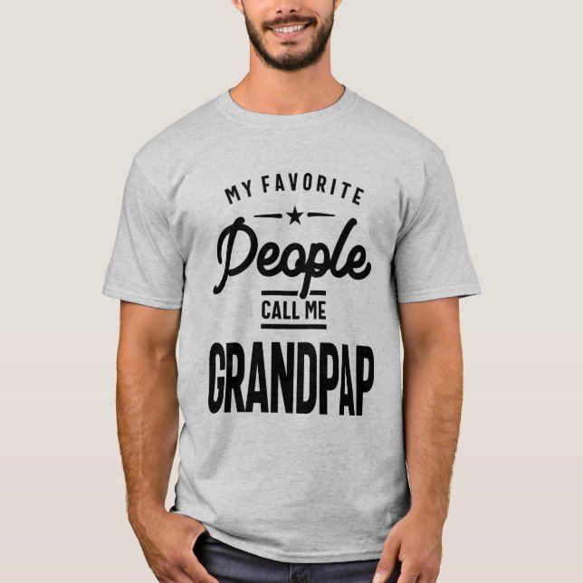 Camiseta Mis favoritos me llaman Grandpap | Abuelo (Anverso)