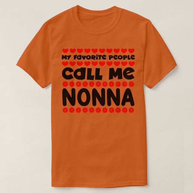 Camiseta Mis favoritos me llaman nonna (Diseño del anverso)